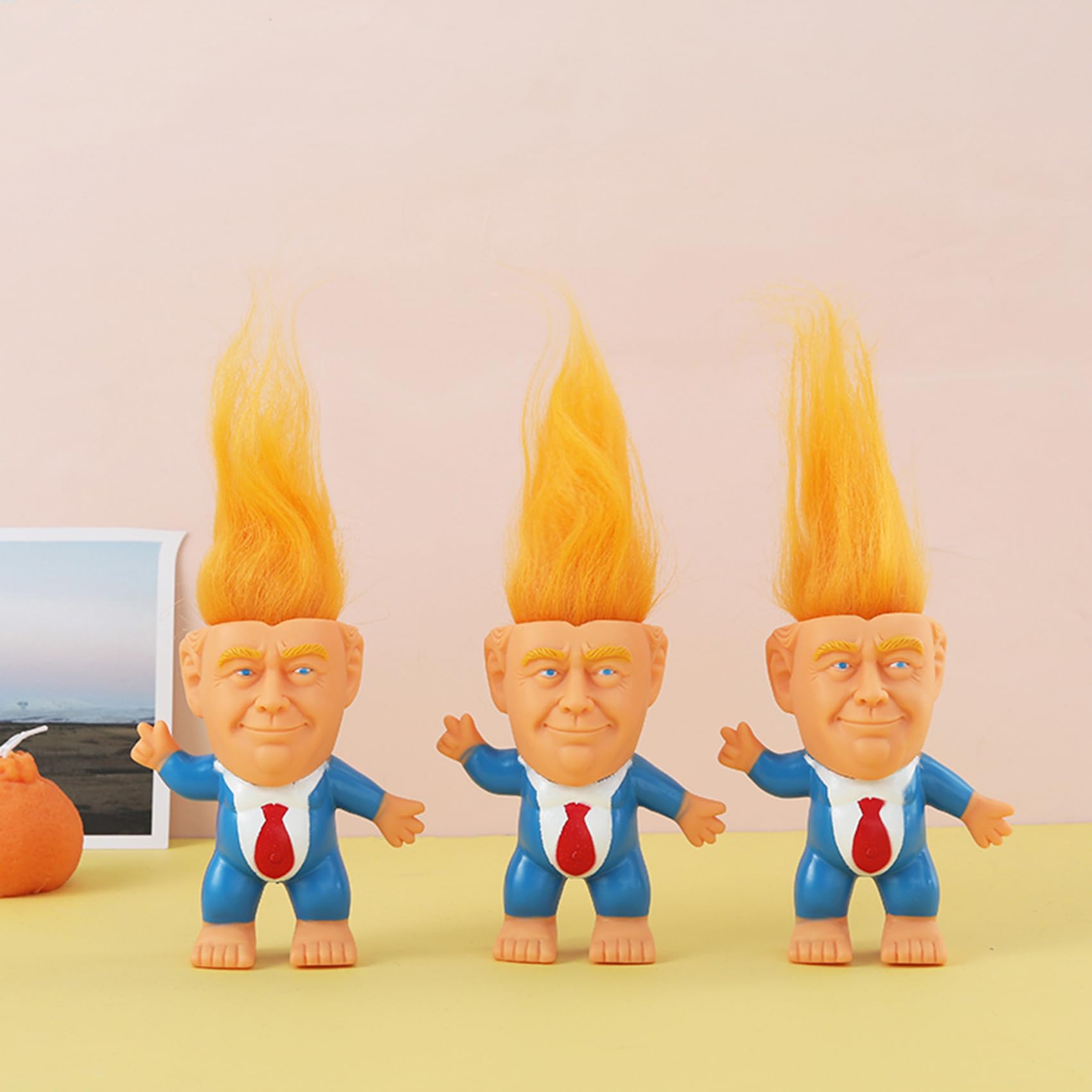 Buy now Donald Trump Toys Cute Rubber Troll Doll Toy Trump 2025 Take America Back, Troll Dolls Great Gifts for Trumps Fans（Red Tie） at indiglob india