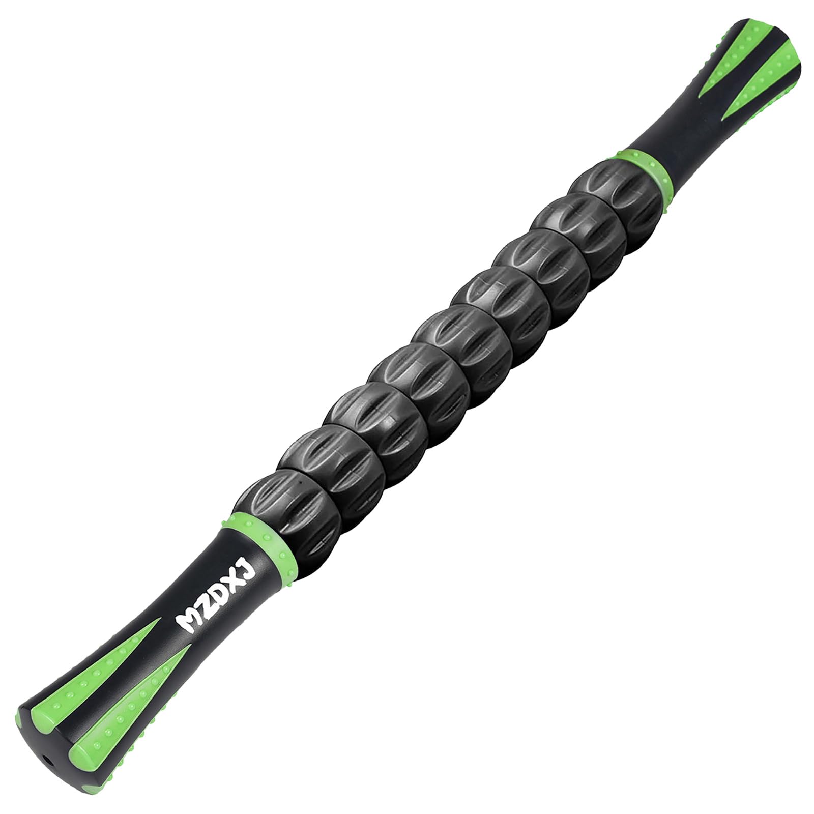 Buy now Muscle Roller Massage Roller Stick- Deep Tissue Fascia Blaster for Myofascial Pain Relief, Lymphatic Drainage & Body Sculpting, Handheld Physical Therapy & Recovery Tool (Black White-24 inch) Green Black 18 Inch at indiglob india