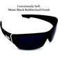 Buy now Locs Men's Rectangular Hardcore Wrap 63mm Sunglasses (Matte Black Rubberized Finished) at indiglob india