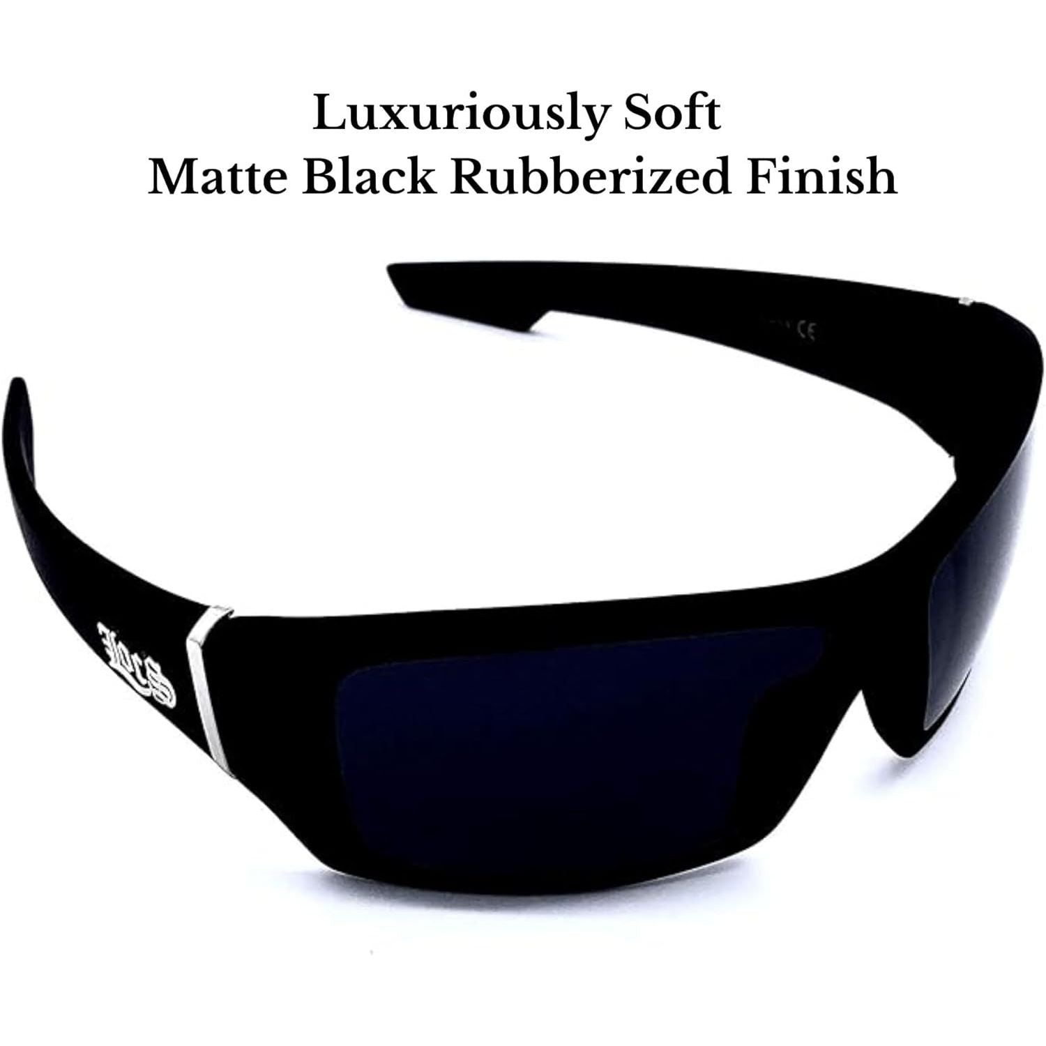 Buy now Locs Men's Rectangular Hardcore Wrap 63mm Sunglasses (Matte Black Rubberized Finished) at indiglob india
