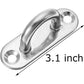 4 Pcs 3.1 Inch 304 Stainless Steel Ceiling Hooks Pad Eyes Plate Marine Hardware Hooks with Screws