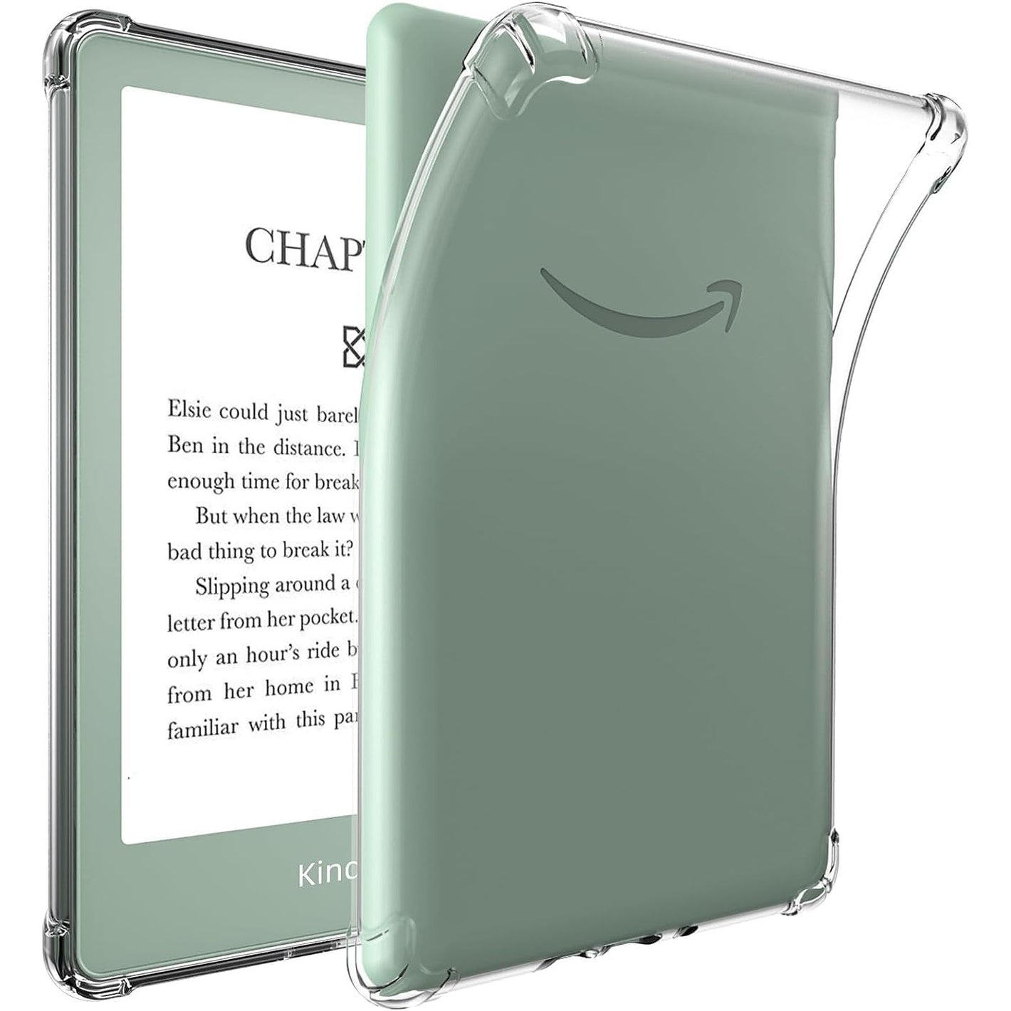 Clear Case for 6.8" Kindle Paperwhite 11th Generation 2021 and Signature Edition TPU Back Cover, Bumper Corners Slim Protective Case for 11th Gen Kindle Paperwhite- Transparent (Transparent)