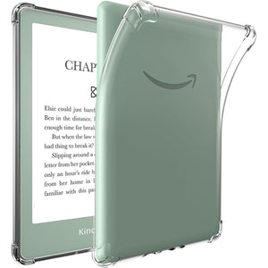 Clear Case for 6.8" Kindle Paperwhite 11th Generation 2021 and Signature Edition TPU Back Cover, Bumper Corners Slim Protective Case for 11th Gen Kindle Paperwhite- Transparent (Transparent)