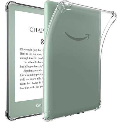 Clear Case for 6.8" Kindle Paperwhite 11th Generation 2021 and Signature Edition TPU Back Cover, Bumper Corners Slim Protective Case for 11th Gen Kindle Paperwhite- Transparent (Transparent)
