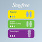 Stayfree Ultra Thin Overnight Pads with Wings, For Women, Reliable Protection and Absorbency of Feminine Moisture, Leaks and Periods, 40 count - Pack of 3