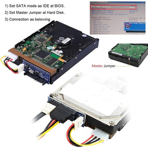 Cablecc IDE/PATA 40Pin Disk to SATA Female Converter Adapter PCBA for Desktop & 3.5" Hard Disk Drive
