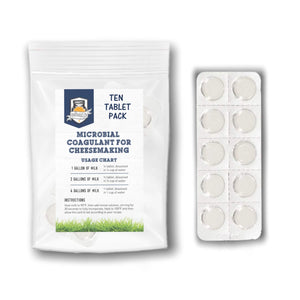 Microbial Rennet For Cheese Making | Vegetarian Rennet Tablets | Milk Coagulant | Vegan Cheese making | Shelf-Stable Rennet Tablets, Perforated For Easy Use