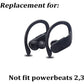 Replacement Eartips Silicone Earbuds Buds Set for Powerbeats Pro Beats Wireless Earphone Headphones,4 Pair (Black)