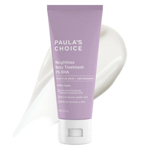 Paula's Choice Weightless Body Treatment 2% BHA, Salicylic Acid & Chamomile Lotion Exfoliant, Moisturizer for Keratosis Pilaris (KP) Prone Skin & Clogged Pores, Fragrance-Free