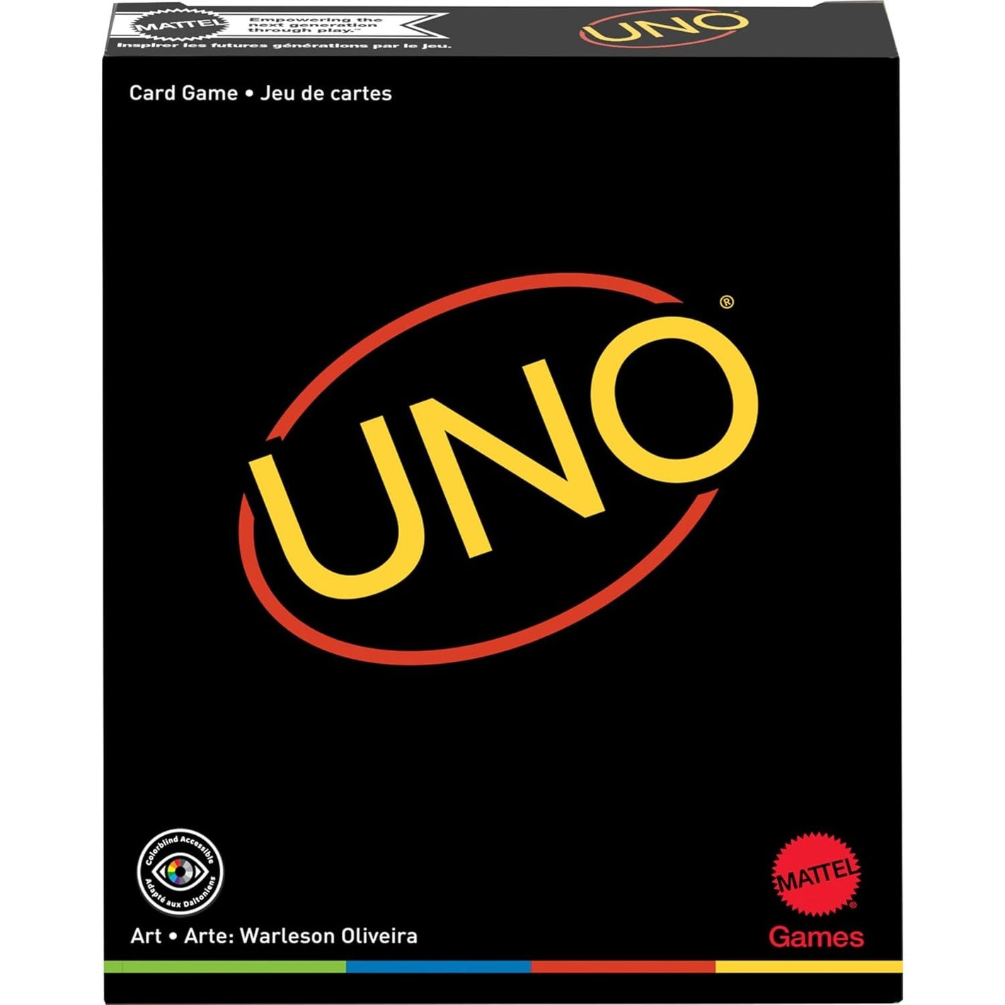 Mattel Games UNO Minimalista Card Game Featuring Designer Graphics by Warleson Oliviera, 108 Cards, Kid, Family & Adult Game Night, Unique Gift Design Lovers Ages 7 Years & Older