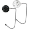 Purse Hook Handbag Hangers for Table Storage Decor, Womens Bag Hanger Holder (Marble White+Black) - Marble White+Black