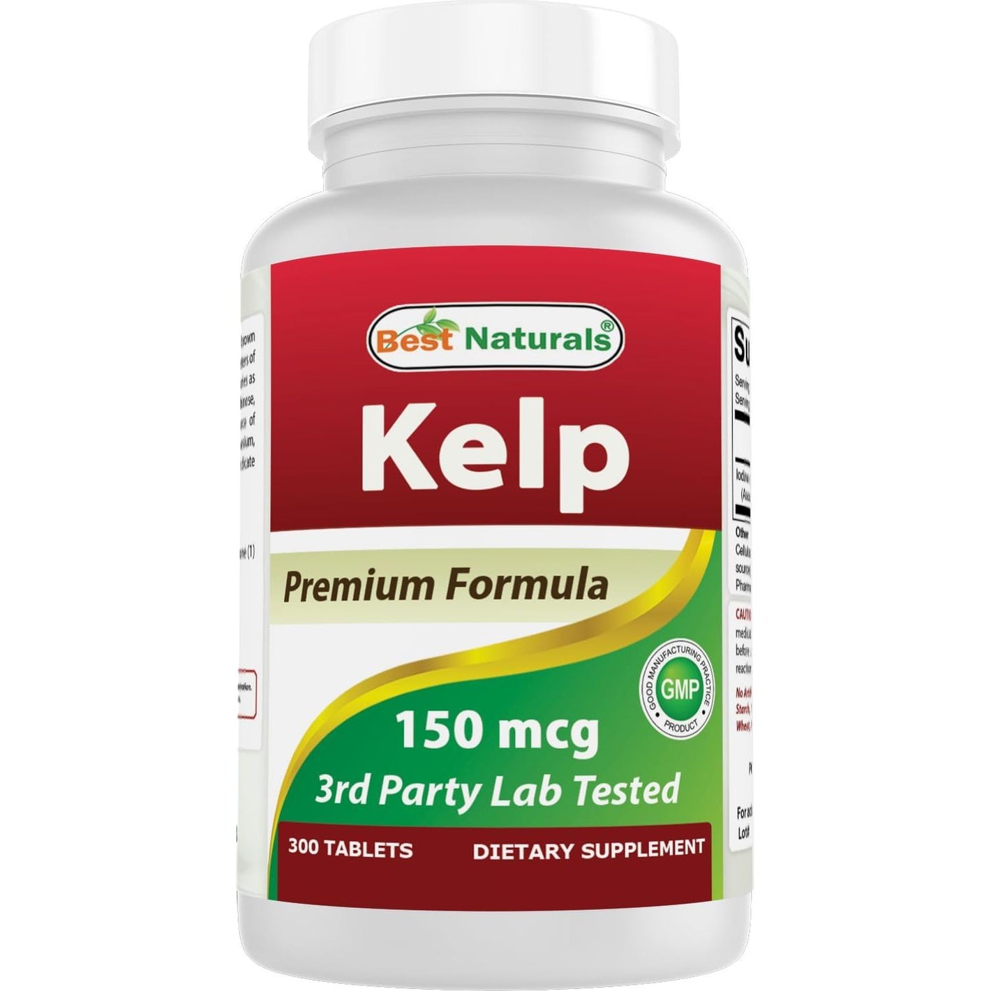 Best Naturals Kelp Supplement 150 Mcg Tablet, 300 Count