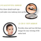 deweisn Magnifying Compact Cosmetic Mirror Elegant Pocket Handheld Makeup Mirror with Powerful 10x Magnification and 1x True View Mirror for Travel or Your Purse