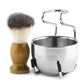 Anbbas Shaving Brush Synthetic Badger Hair Wood Handle,Stainless Steel Shaving Stand and Bowl,Perfect for Men Wet Shave