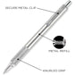 Zebra Pen F-701 Retractable Ballpoint Pen, 0.8mm Fine Point, Stainless Steel Barrel, Ideal for Office Supplies, School Supplies & Teacher Supplies, Black Ink, 1-Pack (29411)