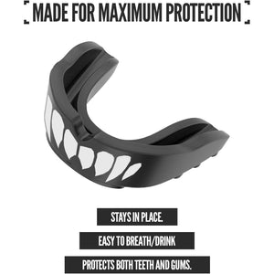2 Pack Nxtrnd Rush Mouth Guard for Boxing and Other Sports (Black & White Fangs)
