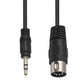 Poyiccot MIDI Cable, 1.5M/5Ft 5-Pin DIN Plugs Male to 3.5mm 1/8 inch TRS Male Jack Stereo Plug Converter Cable Audio Cable (DIN-3.5mm)