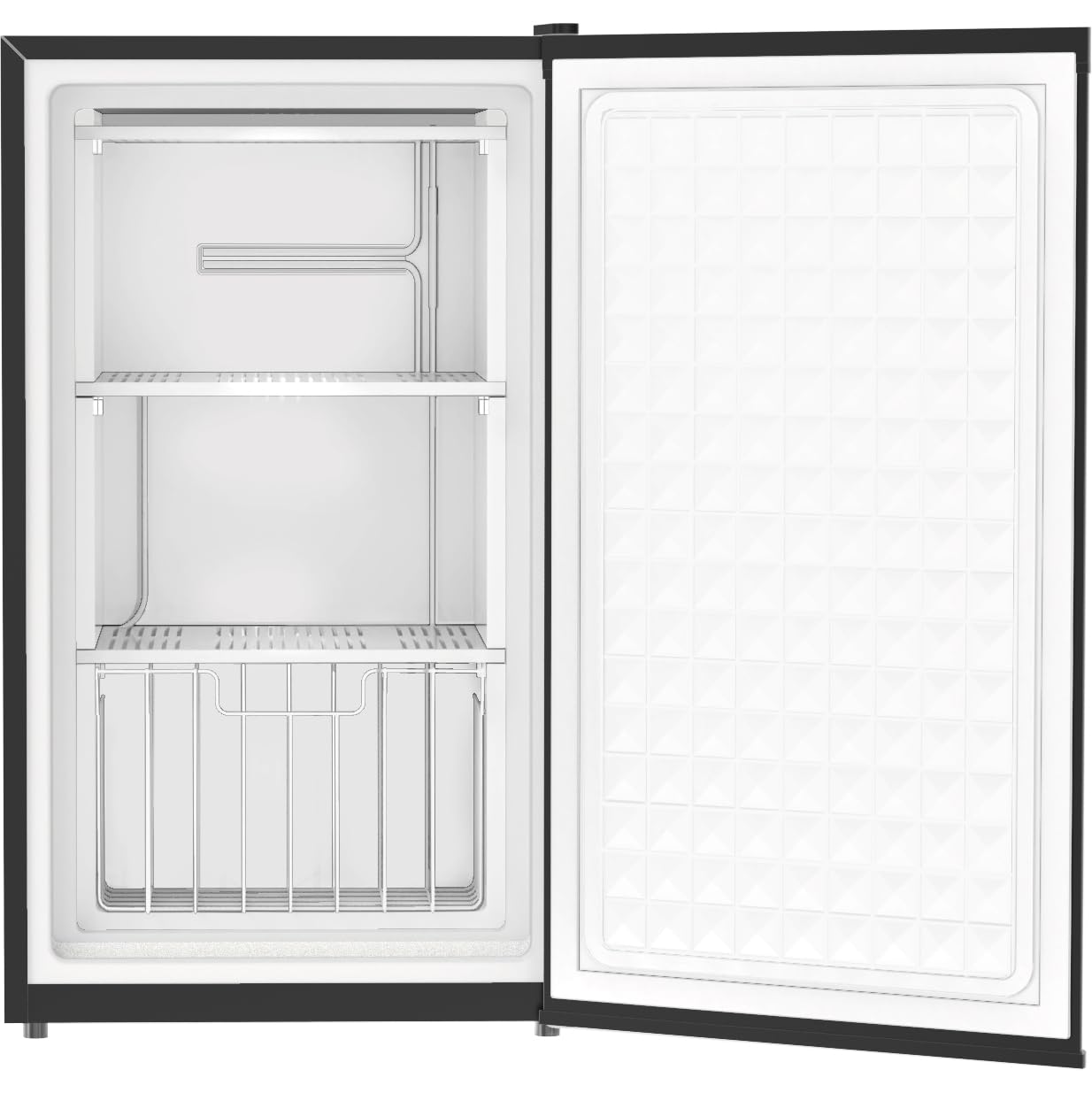 Buy now Honeywell Compact Upright Freezer, 3 Cubic Feet, Single Door Upright Freezer with Reversible Door, for Home, Dorms, Apartment, Office- Black at indiglob india