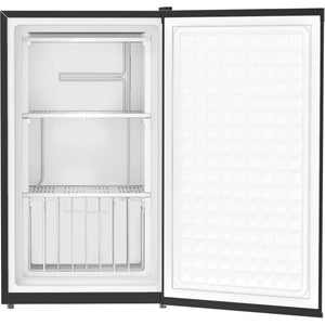Buy now Honeywell Compact Upright Freezer, 3 Cubic Feet, Single Door Upright Freezer with Reversible Door, for Home, Dorms, Apartment, Office- Black at indiglob india