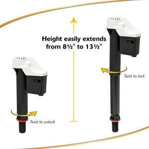 Korky QuietFILL Toilet Fill Valve - Universal Fits 99% of Toilets - Easy Height Adjust for Fast Install, 528