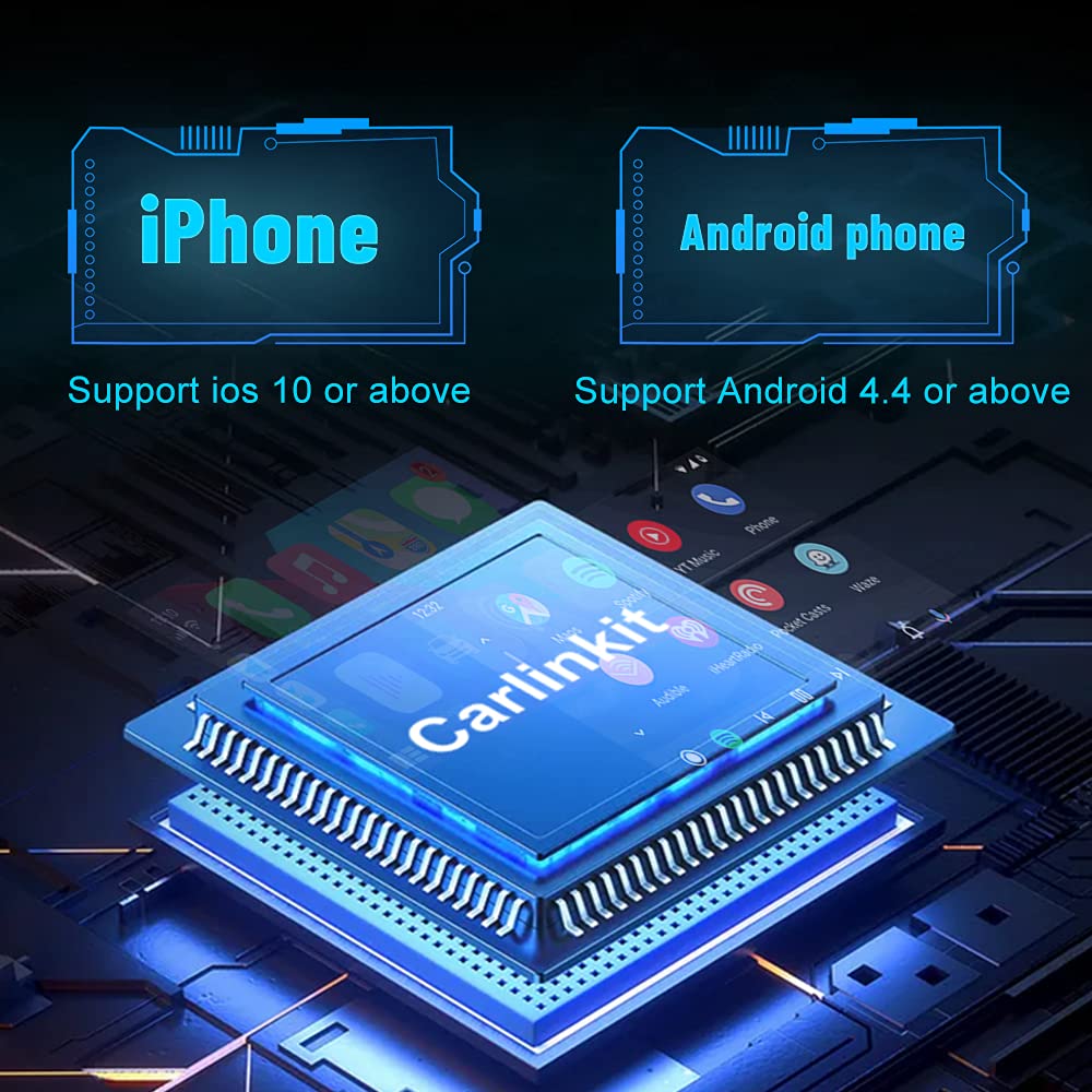 Buy now CarlinKit Wired CarPlay Dongle Android Auto for Car Radio with Android System Version 4.4.2 and Above, Install The AutoKit App in The Car System, Dongle Connect The Car's AutoKit App to get CarPlay at indiglob india