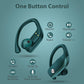 bmanl Wireless Earbuds Bluetooth Headphones 48hrs Play Back Sport Earphones with LED Display Over-Ear Buds with Earhooks Built-in Mic Headset for Workout Green