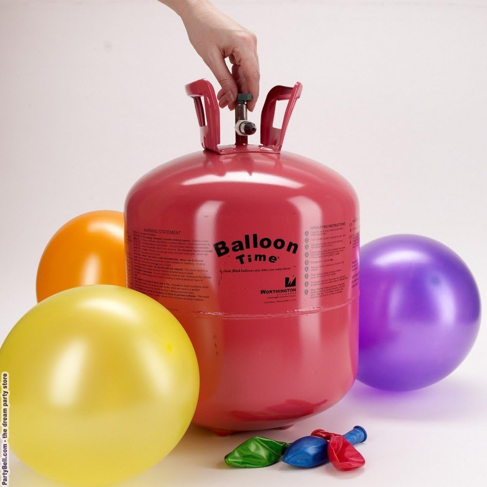 Buy now Jumbo Helium Tank – Portable Balloon Inflator for Parties, Weddings, Birthdays & Events – Eco-Friendly, Recyclable, 14.9 ft³ Capacity with Ribbon and Balloons Included at indiglob india