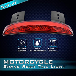 KATUR Motorcycle 8 LED Stop Chopped Fender Edge Running Brake Rear Tail Light Compatible with Harley Sportster XL 883N 1200N XL1200V XL1200X Red Light