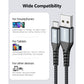 SUNGUY Micro USB Cable 1FT[3Pack], 18W Short USB to Micro USB Cable Fast Charging USB 2.0 Data Sync Nylon Braided for Samsung Galaxy S7 Edge S6, Android Phone, PS4