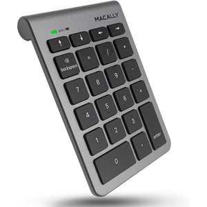Macally Bluetooth Number Pad for Laptop - Wireless Numeric Keypad - 22 Key Numeric Keypad for Data Entry, Numpad Compatible with MacBook, iPad, iPhone, iOS, Laptop, PC, Android