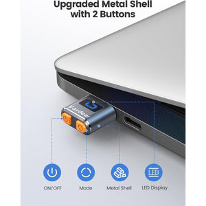 Vaydeer Tiny Mouse Jiggler, T3s Mouse Mover Made of Premium Aluminum Alloy, Longer Life Span, Plug and Play, 100% Undetectable, 3 Natural and Random Tracks, USB Mouse Mover to Boost Your Productivity