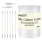 Baby Cotton Swabs, Paper Sticks Cotton Buds for Baby Ear Nose Clean-200Pcs(Spiral & Round)