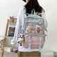 Buy now JQWSVE Kawaii Backpack with Kawaii Pins and Accessories Cute Backpack Aesthetic Backpack Women Lightweight Travel Rucksack at indiglob india