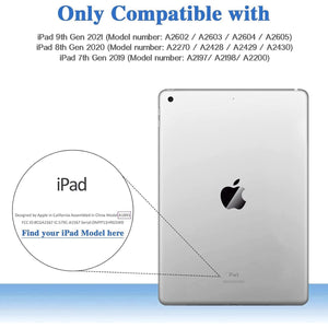 LTROP Case For iPad 9th Generation/iPad 8th Generation/iPad 7th Generation for Kids, iPad 10.2 2021/2020/2019, Shockproof Handle Stand, Blue