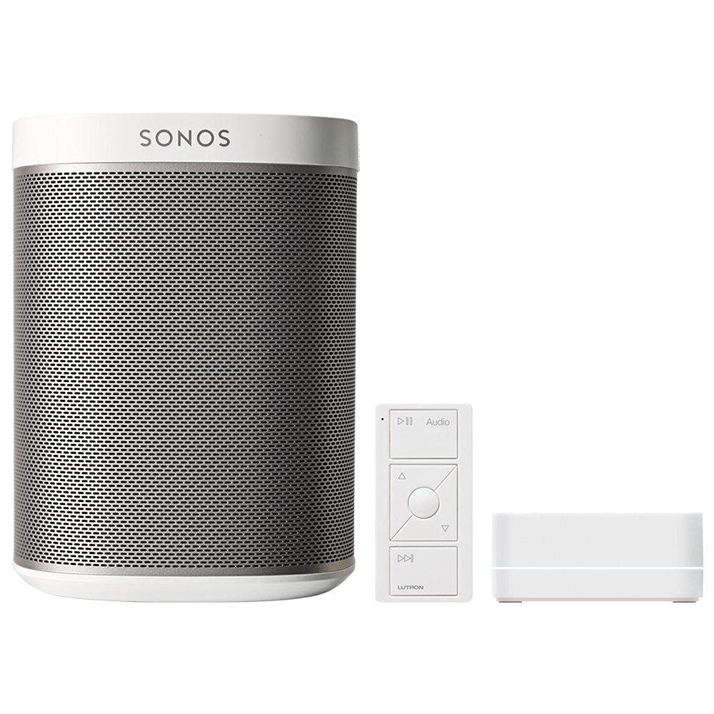 Buy now Lutron Pico Remote for Audio, Works with Sonos (Caseta Smart Hub Required), Raise/Lower Volume, Pause and Skip Tracks, For Table Top or Wallmount Use, PJ2-3BRL-GWH-A02, White at indiglob india