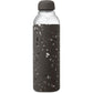 W&P Porter Glass Water Bottle w/ Protective Silicone Sleeve | Charcoal 20 Ounces | On-the-Go | Reusable Bottle for Coffee, Tea and Water | Portable | Dishwasher Safe