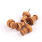 120 Pcs Wood Push Pins, Walnut, Standard, Wooden Thumb Tacks Decorative for Cork Boards Map Photos Calendar and Home Office Craft Projects with Box