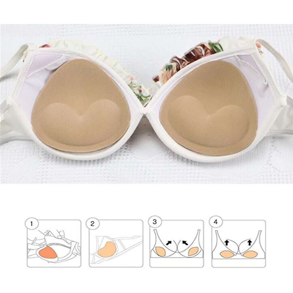 Buy now SERMICLE Self-Adhesive Bra Pads inserts, Removeable Silicone Triangle Push Up Pads at indiglob india
