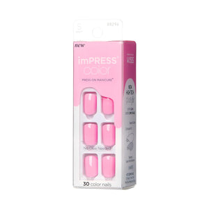 KISS imPRESS No Glue Mani Press On Nails, Color, Includes 30 Nails, Prep Pad, Instructions Sheet, 1 Manicure Stick, 1 Mini File