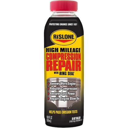 Rislone 4447 High Mileage Compression Repair with Ring Seal, 16.9 oz.