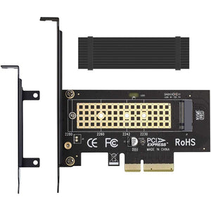 M.2 NVME to PCIe 3.0 x4 Adapter with Aluminum Heatsink Solution