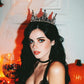 Aiosy Halloween Black Crown Rhinestone Tiara and Crowns Crystal Queen Tiara Gothic Hair Accessories Wedding Crowns Costume Baroque Crown for Women