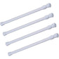 Tension Rods, 4 Pack 15.7-28 Inches Adjustable Spring Steel Cupboard Bars Tension Curtain Rod Shower Rod Extendable Width