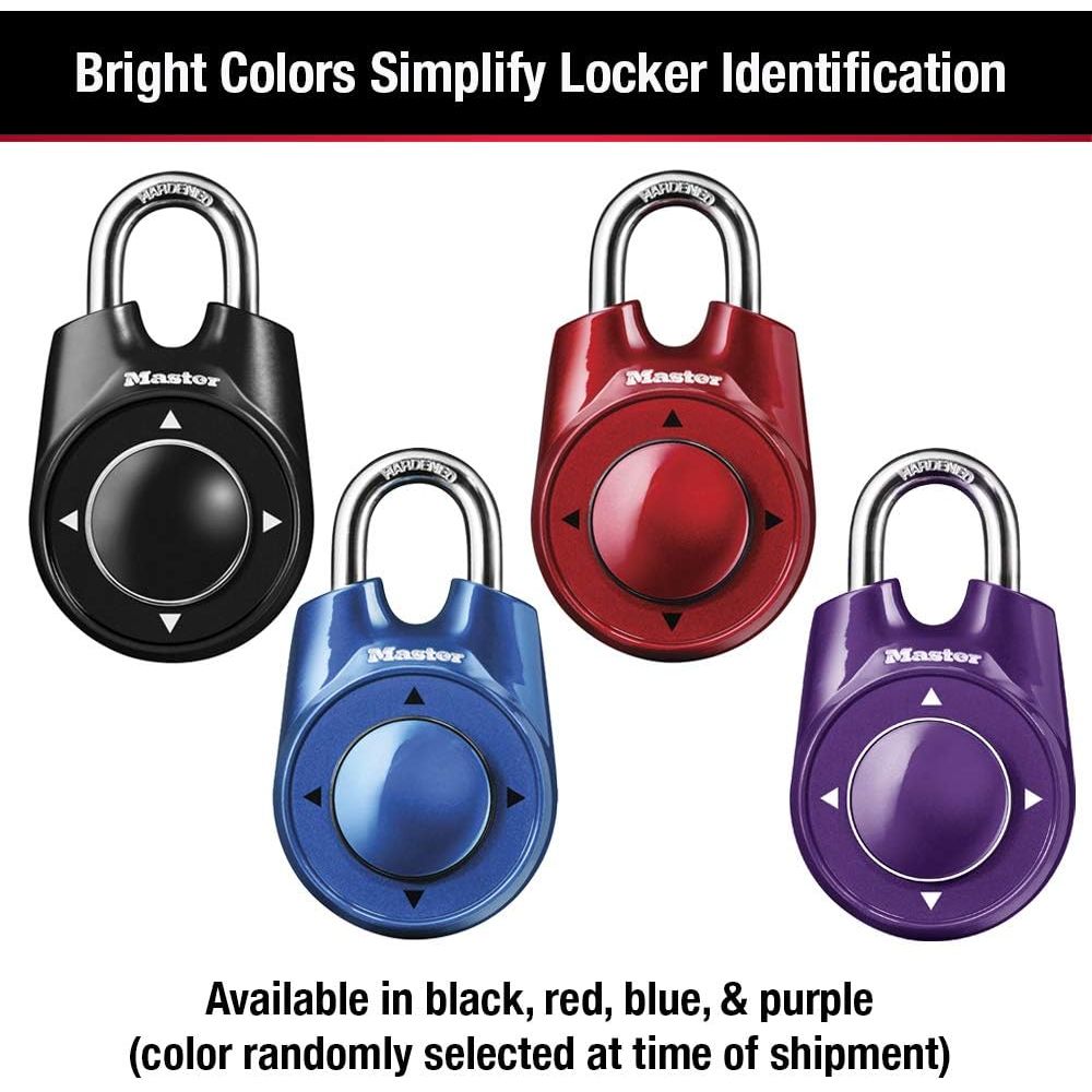 Buy now Master Lock Directional Combination Lock, Set Your Own Directional Lock, Combination Lock for Gym and School Lockers, 1500iD Colors May Vary at indiglob india