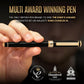 Buy now Scriveiner Black Lacquer Rollerball Pen - Stunning Luxury Pen, Real Gold Plating, Schmidt Ink Refill, Best Roller Ball Gift Set for Men & Women, Professional, Executive Office, Nice Pens at indiglob india