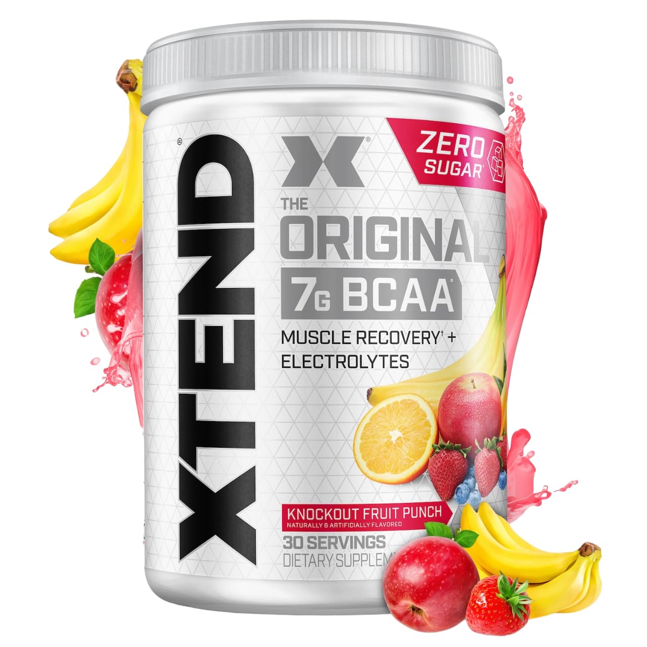 Buy now Xtend Original BCAA Powder 7g BCAA and 2.5g L-Glutamine, Sugar Free Post Workout Muscle Recovery Drink with Amino Acids for Men & Women, 30 Servings Knockout Fruit Punch 13.2 Ounce (Pack of 1) at indiglob india