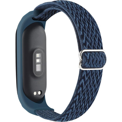 Adjustable Elastic Nylon Straps Compatible with Xiaomi Mi Band 6/Xiaomi Mi Band 5/Xiaomi Mi Band 4/Xiaomi Mi Band 3, Soft Breathable Sport Replacement Wristband for Women Men (Black)