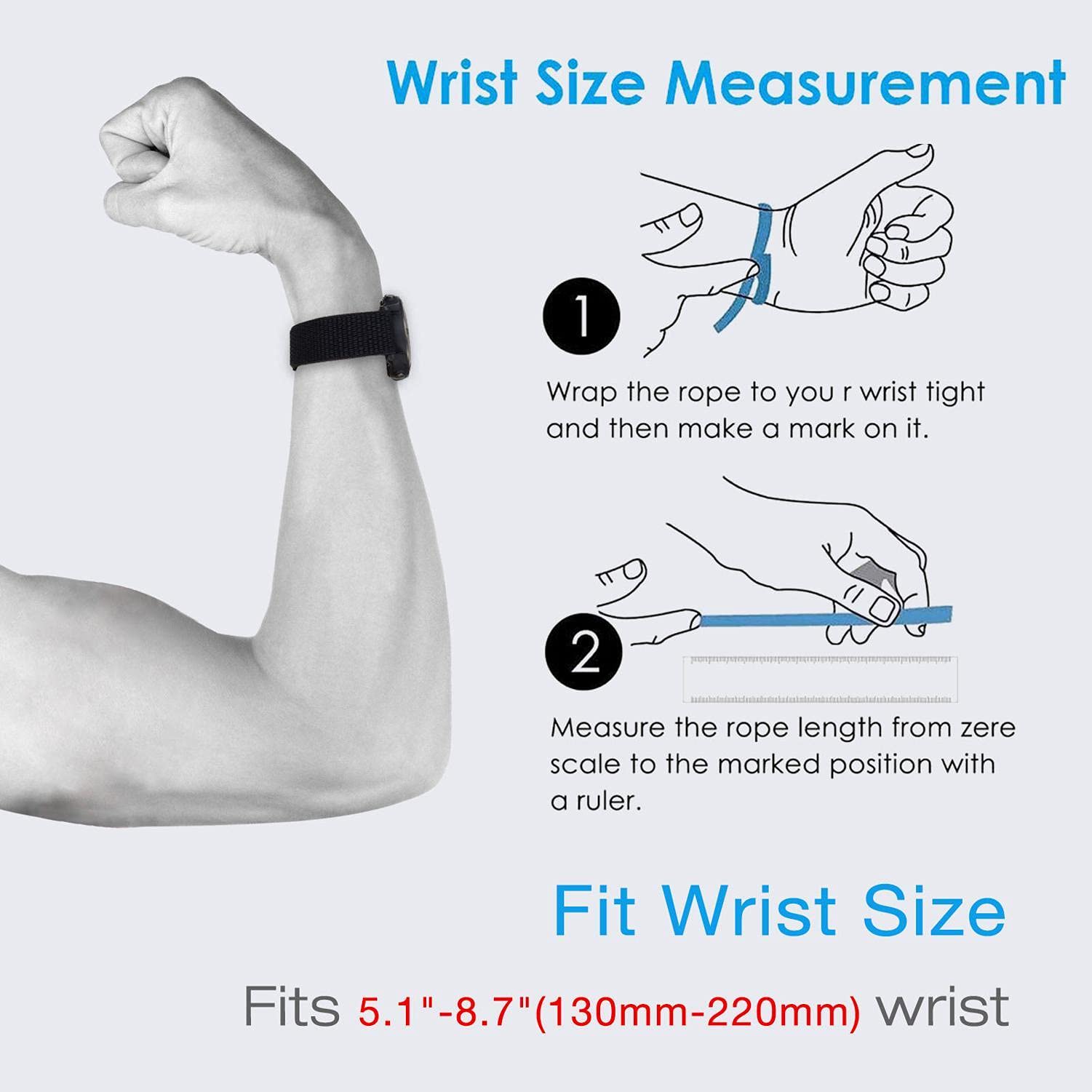 Buy now Abanen Hook and Loop Quick Dry Watch Band for Fenix 8 47mm/ epix Pro 47mm / Fenix 7/6/5, 22mm Woven Nylon Ultralight Sport Wristband Strap for Garmin Instinct 2, Instinct 3 45mm at indiglob india