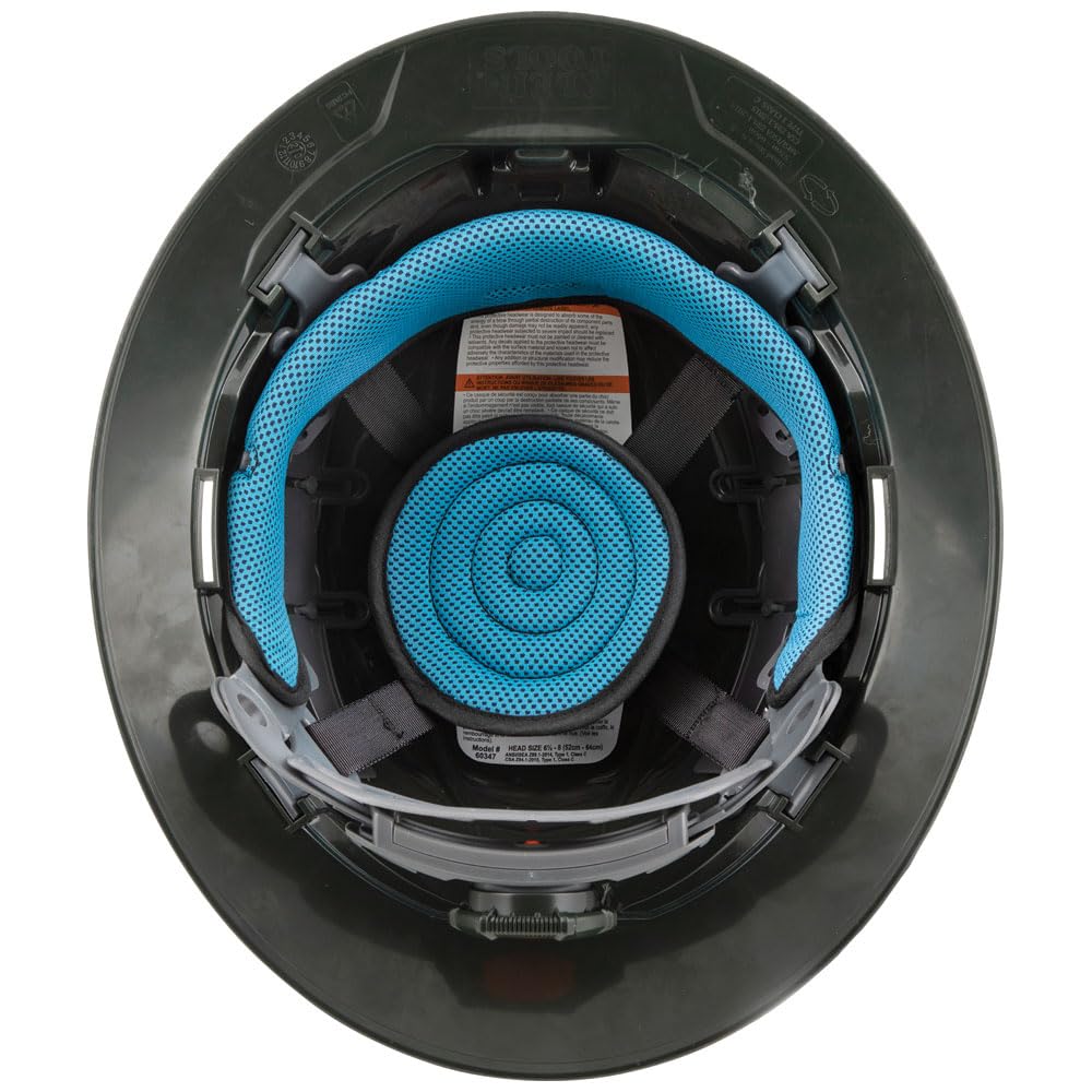 Buy now Klein Tools 60347 Hard Hat, Vented Full Brim, Class C, Premium KARBN Pattern, Rechargeable Lamp, Padded Sweat-Wicking Sweatband, Top Pad at indiglob india