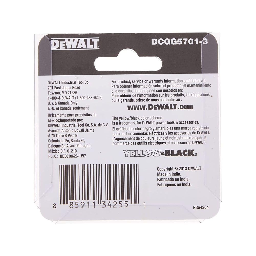 Buy now DEWALT Grease Gun Coupler, Heavy Duty, NPT, 1/8-Inch, 3-Pack (DCGG5701-3) at indiglob india